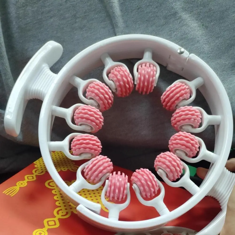 Rodillo de masaje para piernas, drenaje linfático, terapia de tejido profundo, muslos, brazo, hombro, herramienta de masaje de relajación muscular con 12 rodillos - imagen 5