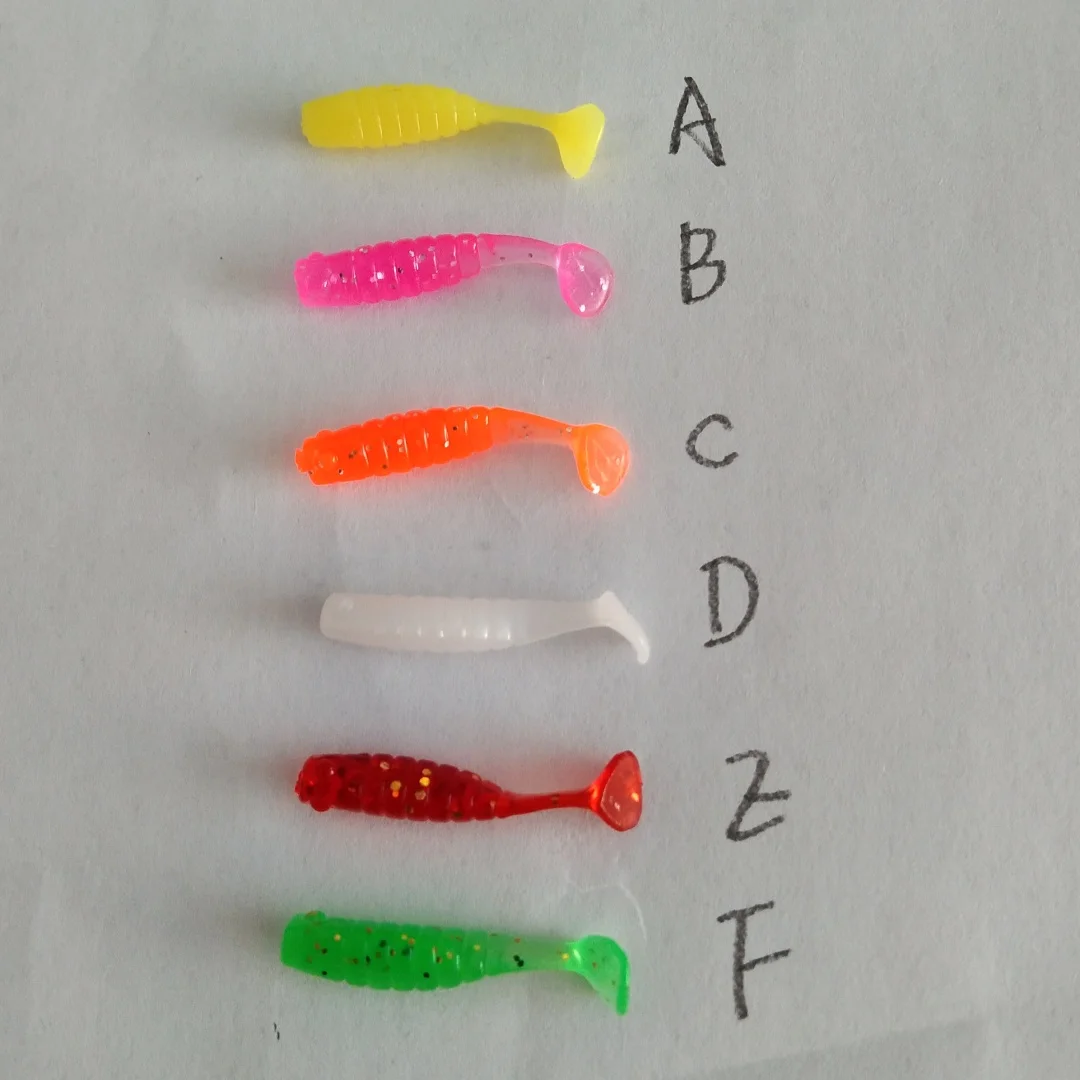 Swolfy 50 Uds Señuelos de Pesca 0,2g/25mm larva suave gusano plástico silicona cebo carpa Swimbait Wobblers para curricán falso Crankbait - imagen 5