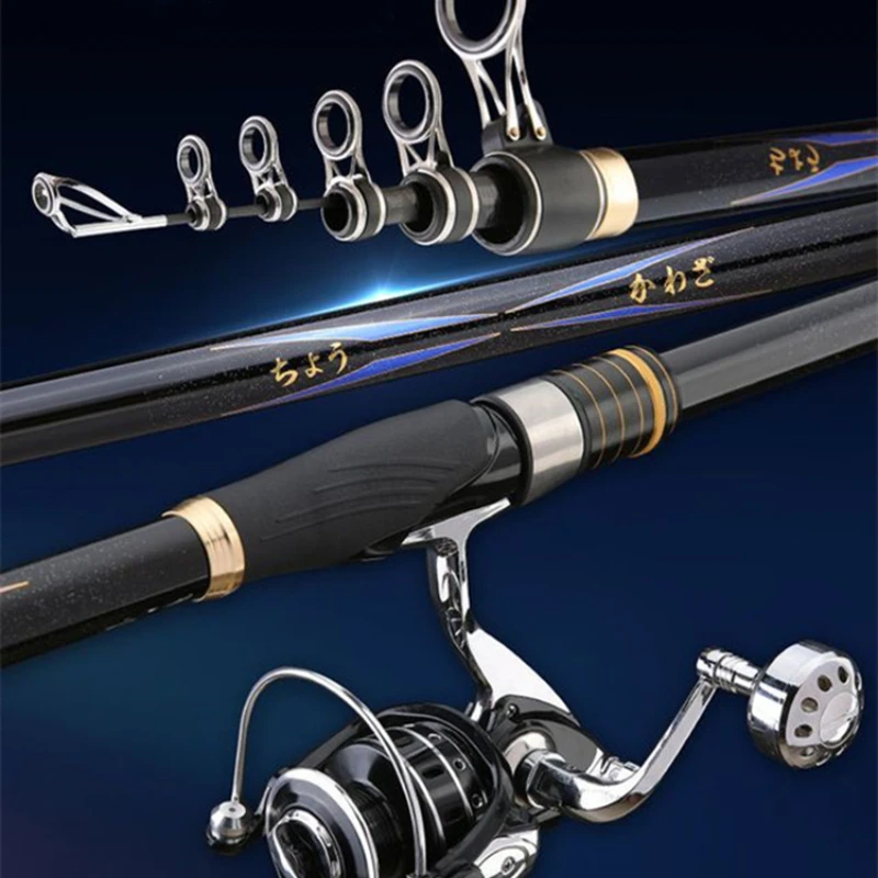 Caña de pescar superdura de 19 Tune, caña de pescar de carbono fino, resistente a la cintura - imagen 4