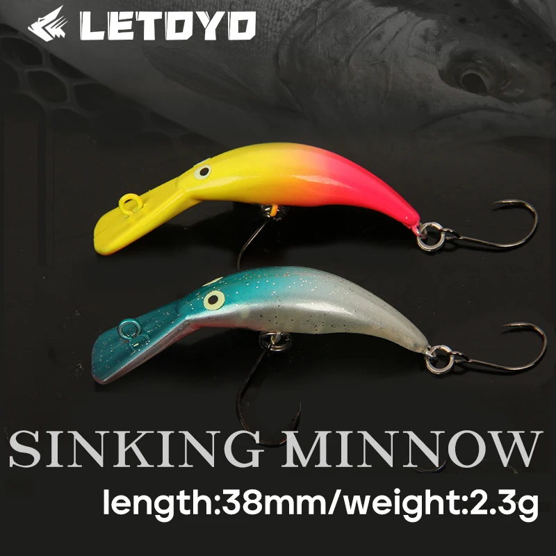 LETOYO Chili Micro Minnow 2,3g hundimiento Minnow cebo Artificial Crankbait señuelo Wobbler cebos duros lubina trucha pesca manivela señuelo