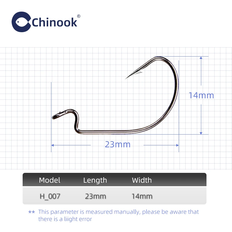 Anzuelo Texan EWG con púas Chinook – Carbón para lubina y carpa