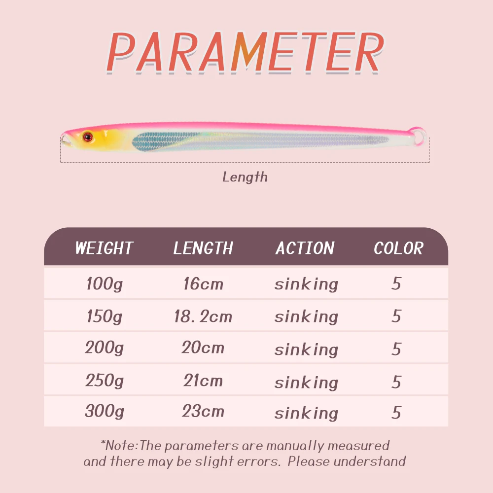 TOLU nuevo plantilla de Metal de hundimiento rápido 100g150g180g200g250g300g plantillas de caída de hundimiento rápido de fundición larga señuelo de pesca de aguas profundas de agua salada - imagen 2