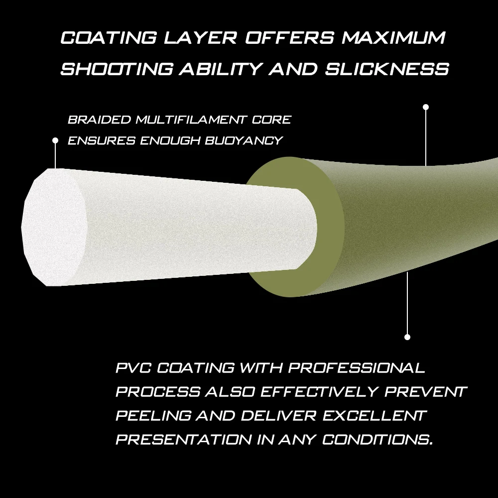 Goture-sedal de pesca principal, línea de PVC trenzada fuerte para pesca en agua de mar, 100/90 pies de peso, actualización flotante, nuevo, WF2F-WF10F - imagen 5