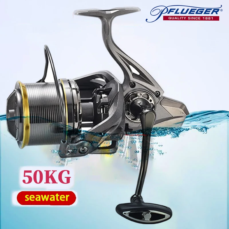 Pflueger 50KG – Carrete giratorio de velocidad para pesca profunda - imagen 4