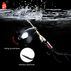 Spinners metálicos con paleta giratoria para pesca deportiva