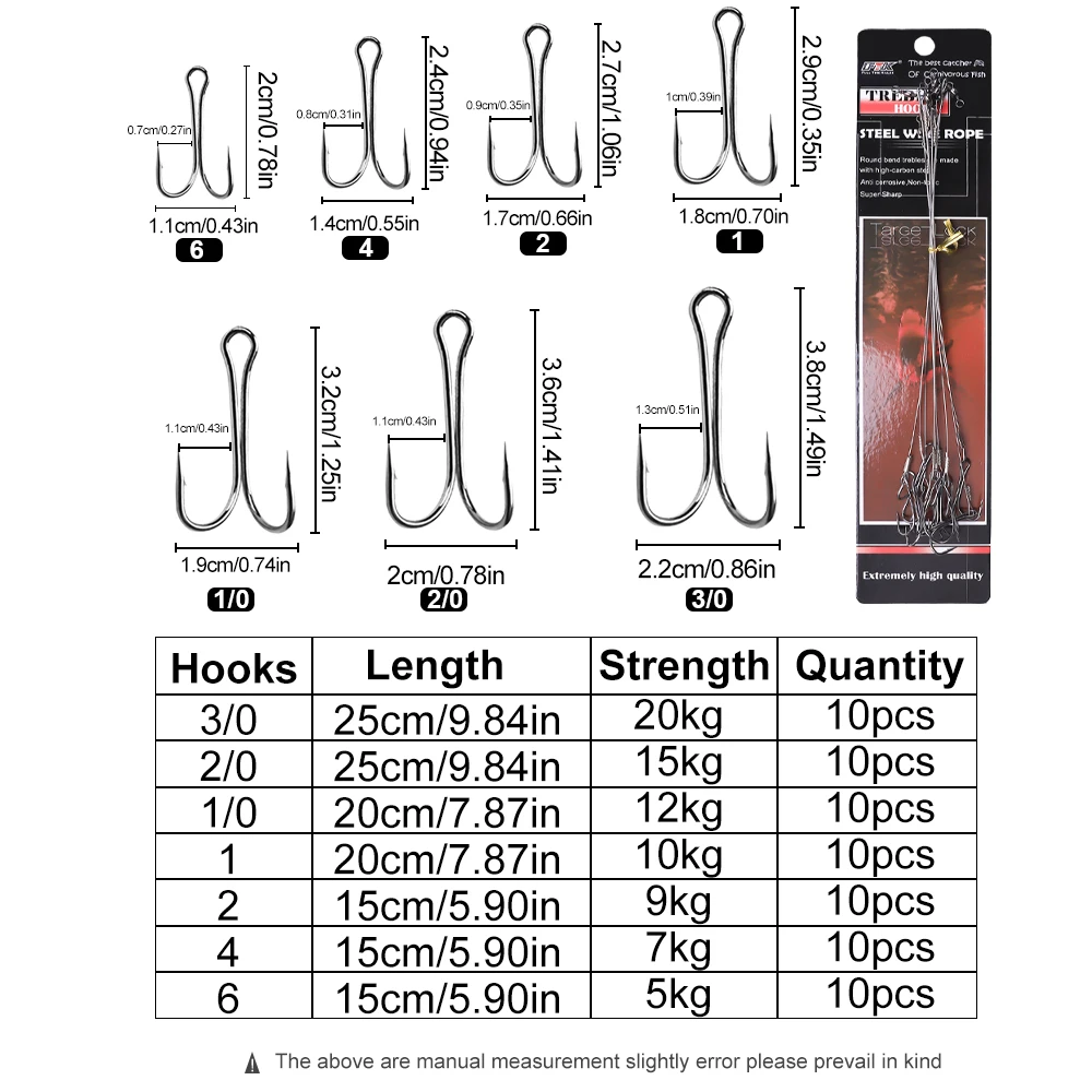 FTK-anzuelos dobles de acero de alto carbono, 10 piezas, con línea afilada, gusano de púas y señuelo, accesorio para pesca de carpa - imagen 4