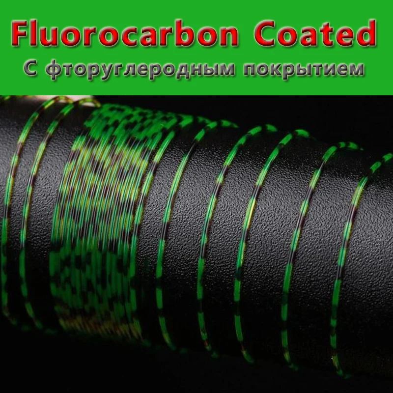 Línea de pesca manchada de 500m, monofilamento Invisible biónico 3D dorado/verde/azul, línea recubierta de fluorocarbono moteado de nailon, productos de pesca - imagen 3