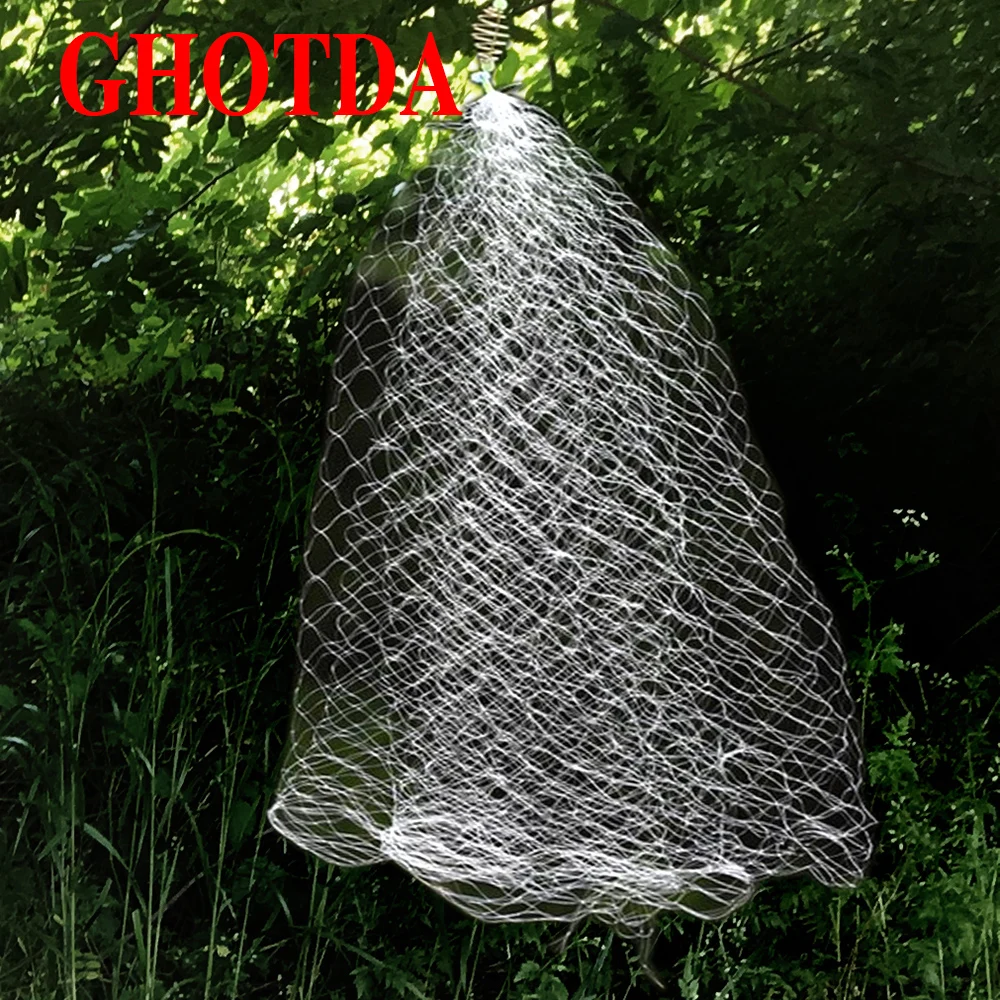 Red de pesca de fundición portátil, trampa de peces, cuenta luminosa, resorte de cobre, Red de carnada, aparejos de red sin necesidad de gancho, herramienta de pesca - imagen 3