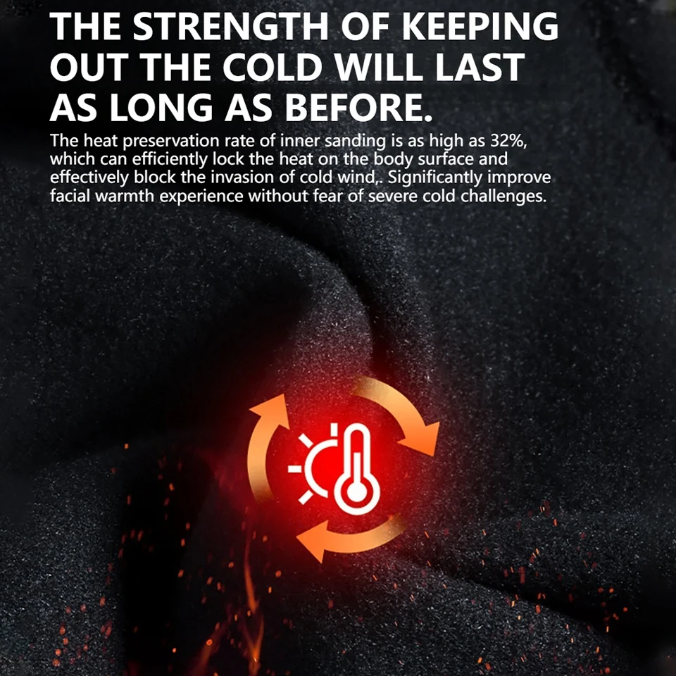 WALK FISH-Gorra de ciclismo para mantener el calor, cubierta para la cabeza de la motocicleta, forro interior del casco, protección facial completa, reflejo, agujero para gafas a prueba de viento - imagen 5