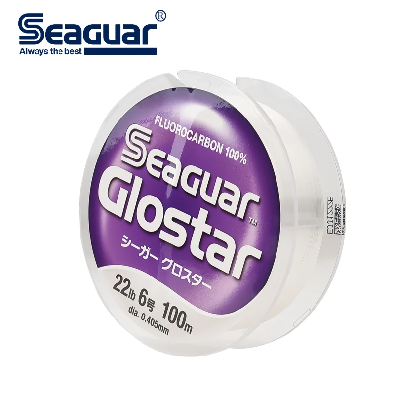 Seaguar-Hilo de pesca de fluorocarbono Glostar 100%, 4LB-70LB, 0.165-0,74mm, monofilamento de fibra de carbono, aparejos de pesca de carpa de agua de mar - imagen 4