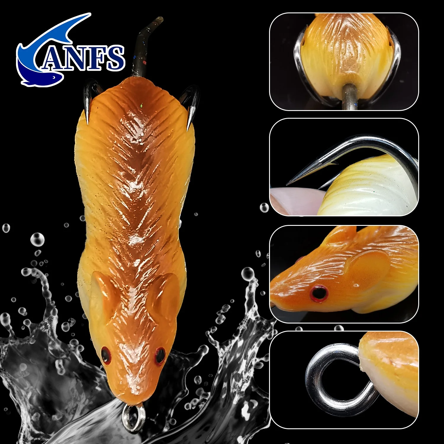 ANFS 1 pieza/5 piezas señuelo de pesca suave-cebo Artificial realista perfecto para pesca en agua dulce y salada - imagen 3