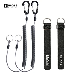Booms Fishing T01-2PCS 2m cuerda de retención enrollada cordones de pesca para cañas de pescar y redes de pesca con mosca accesorios de herramientas de pesca