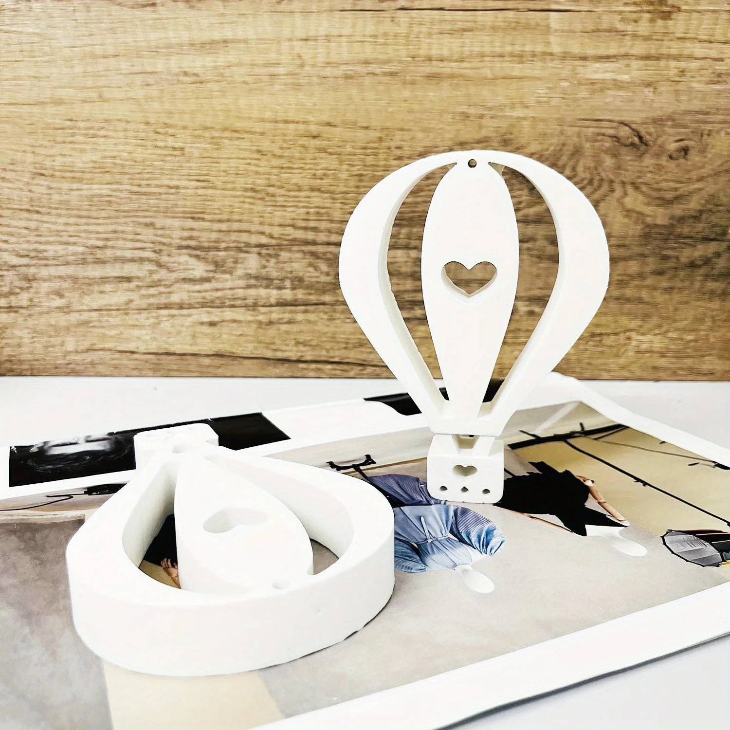 Molde de silicona para globos de aire caliente, herramienta de decoración de amor hueco, molde para manualidades, bricolaje, yeso, coche, decoración de aromaterapia, Molde de resina