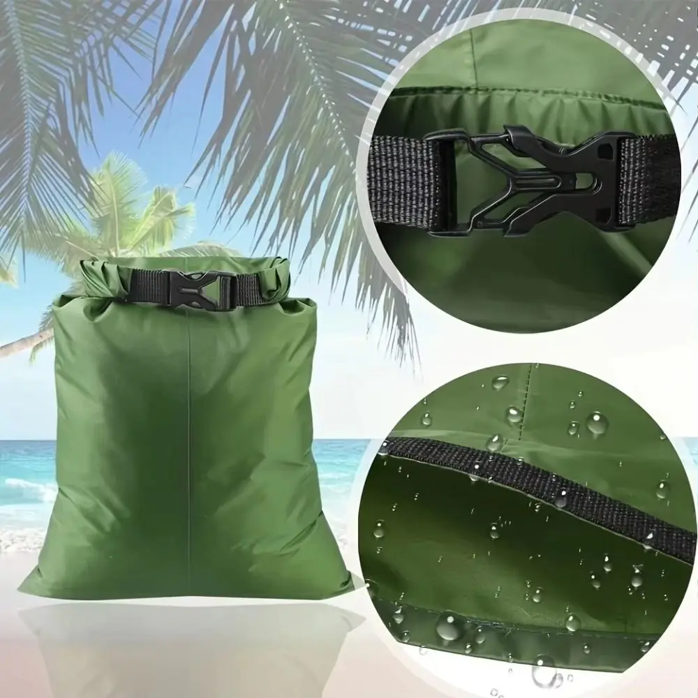 8 unids/set impermeable bolsa seca de gran capacidad con correas para los hombros bolsas de almacenamiento de natación ligero plegable