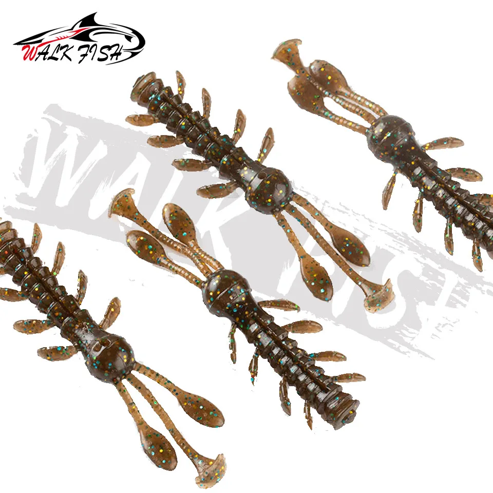 WALK FISH-SEÑUELOS flotantes de pesca, cebo suave de silicona suave, 10 piezas, 75mm, 3,1g - imagen 5