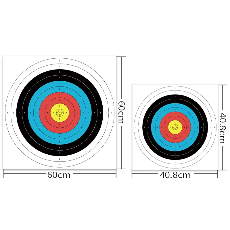 Arco de papel para tiro con arco, accesorio de alta calidad con impresión a Color, 10 piezas, 40x40cm - imagen 4