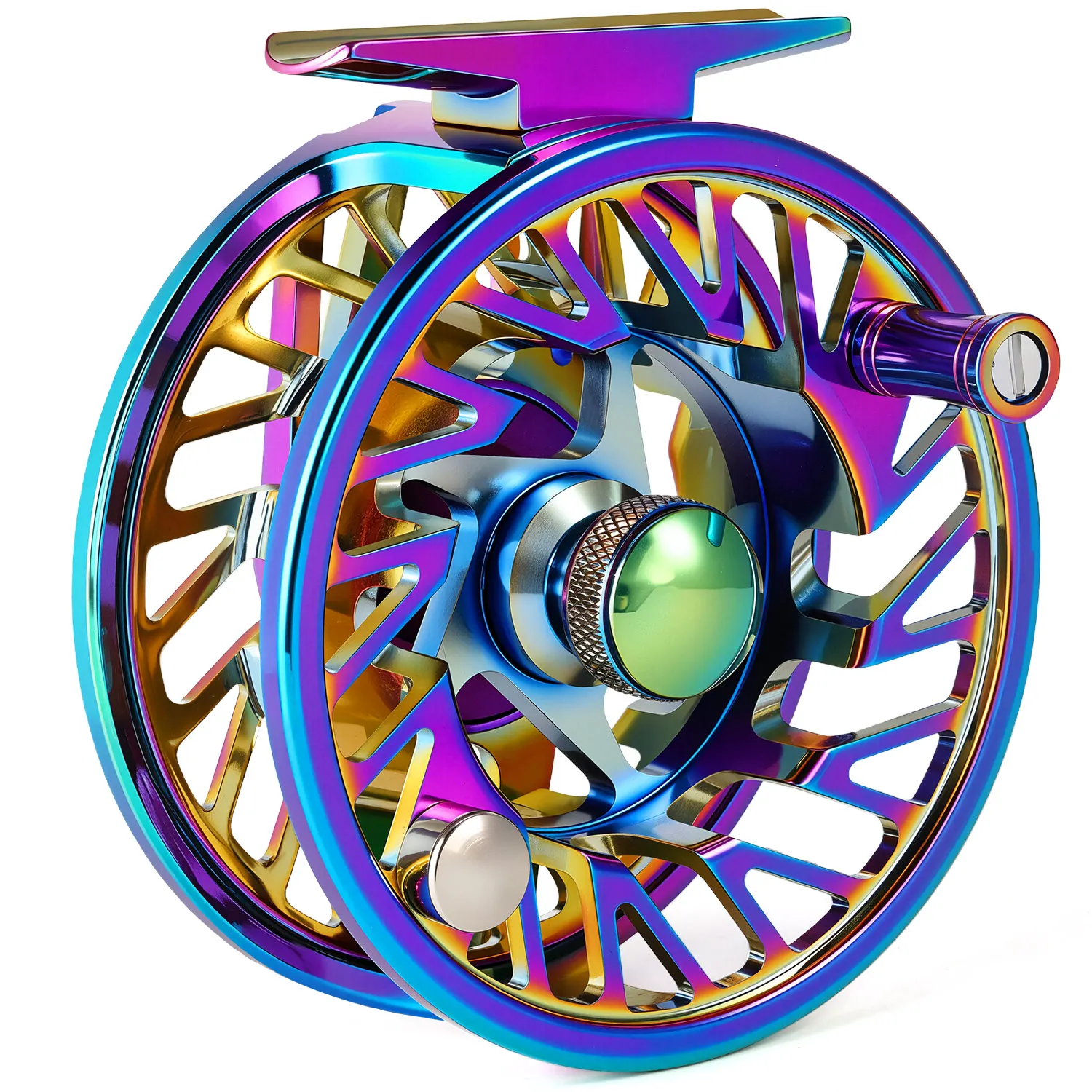 Carrete de Pesca con Mosca Sougayilang Multicolor, 2+1 Rodamientos de Bolas, Carrete de Aleación de Aluminio Fundido a Presión, Carrete de Pesca con Mosca de Gran Diámetro, Aparejos de Pesca, Pesca - imagen 2