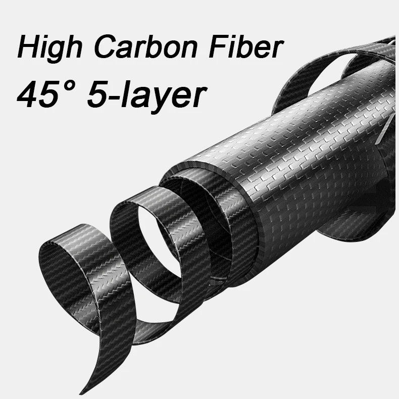 Caña de pescar telescópica giratoria de carbono portátil ultracorta 1,8 m 2,1 m 2,4 m 2,7 M 3,0 M caña giratoria ultraligera de acción rápida - imagen 5