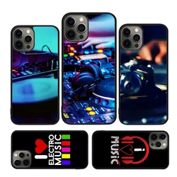 Funda de teléfono con música DJ para iPhone 16 15 14 12 13 mini PLUS X XS XR 11 PRO MAX, carcasa trasera