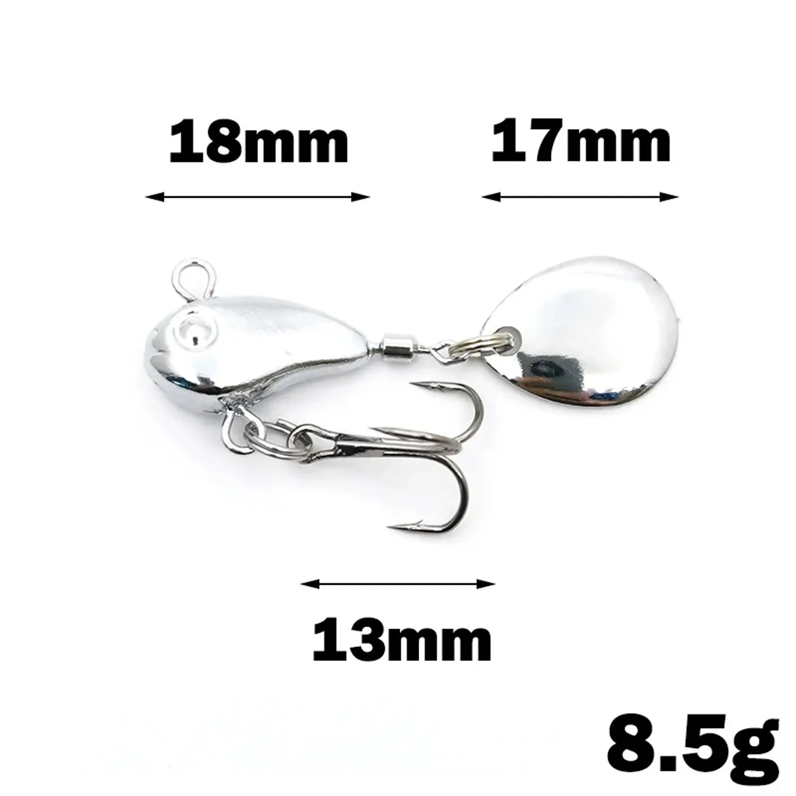 OUTKIT-Mini VIB: señuelo para hielo de metal con cuchara 8,5 g
