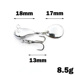 OUTKIT-Mini VIB: señuelo para hielo de metal con cuchara 8,5 g