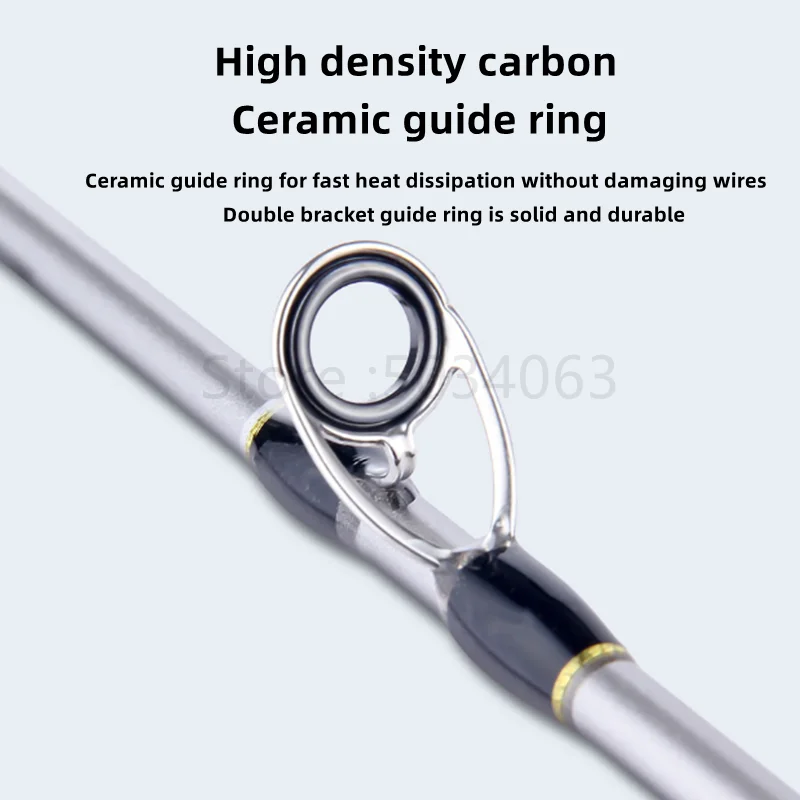 Caña de pescar telescópica portátil, caña de pescar ultraligera de fibra de carbono para agua salada y dulce - imagen 5