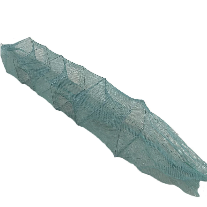 Red de cebo de camarón de río de 5 piezas, trampa de cangrejo plegable de alta calidad, jaula de pesca viva de nailon - imagen 5