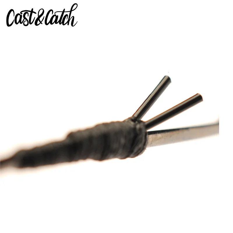 Fundición y captura, 4 Uds., gancho largo con pasador de bloqueo, gancho de pesca curvo de bloqueo de acero de aleación de alto carbono para señuelo de gusano suave, manivela de carpa con púas para lubina - imagen 5