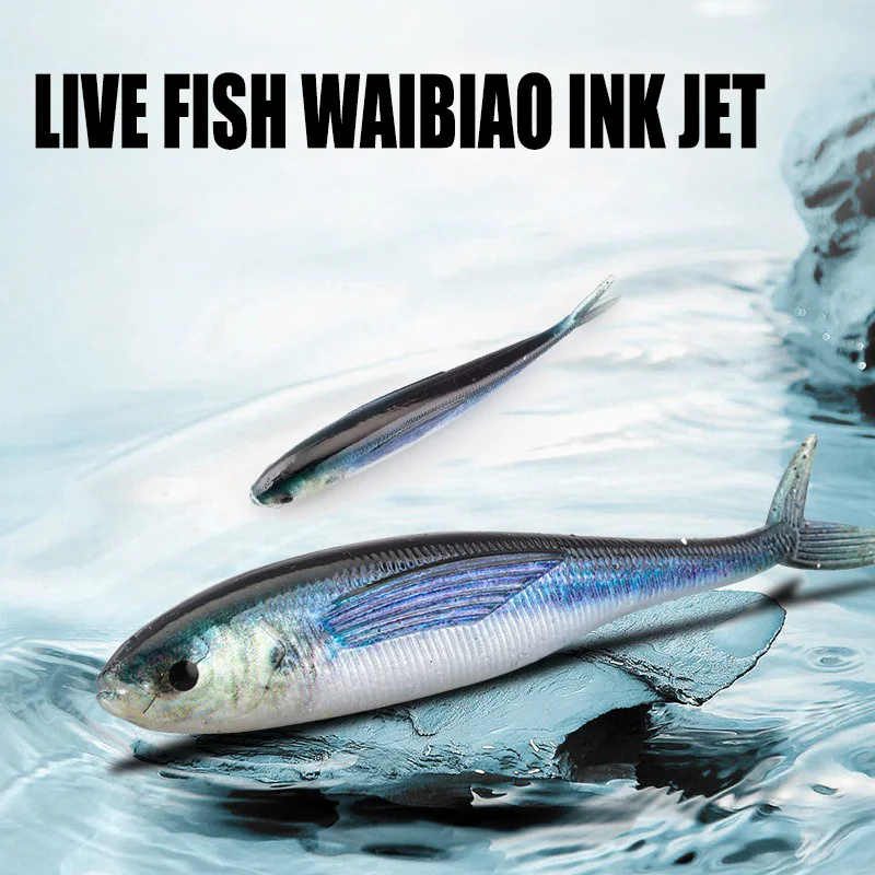 Señuelos blandos 3D con pintura real y cola Softbait – Cebo pesca - imagen 5