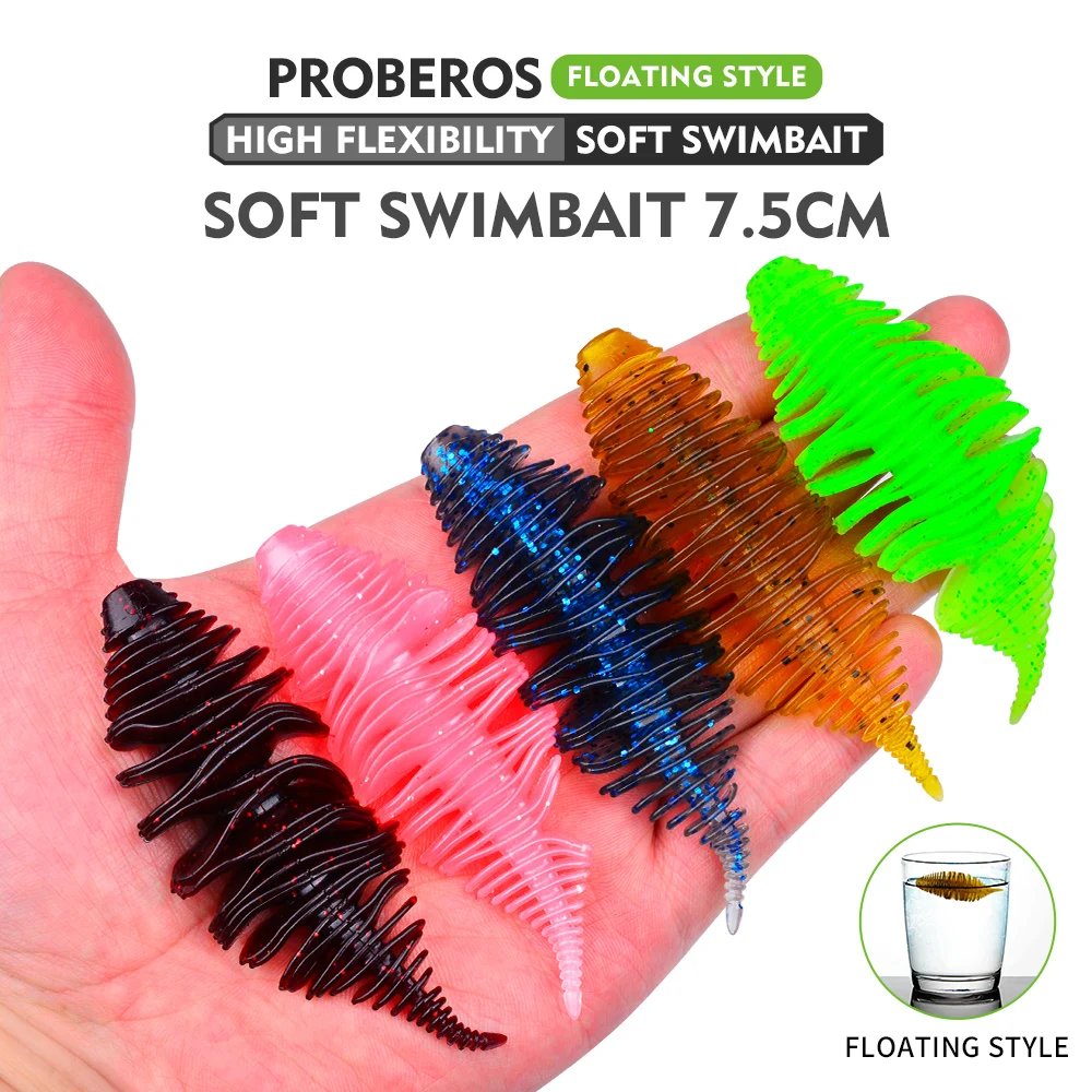 PROBEROS Señuelo blando biónico gusano de hilo Wobbler silicona - imagen 2