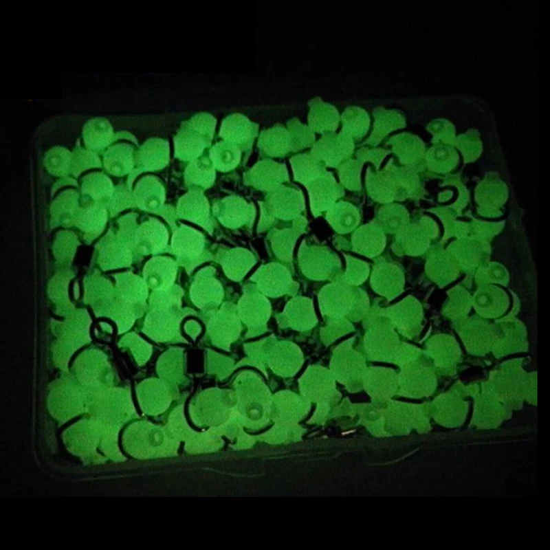 Accesorios de aparejos de pesca PD, pesca en el mar grande, calabaza de acero inoxidable que brilla en la oscuridad, conector Lua de ocho anillos de estilo americano - imagen 4