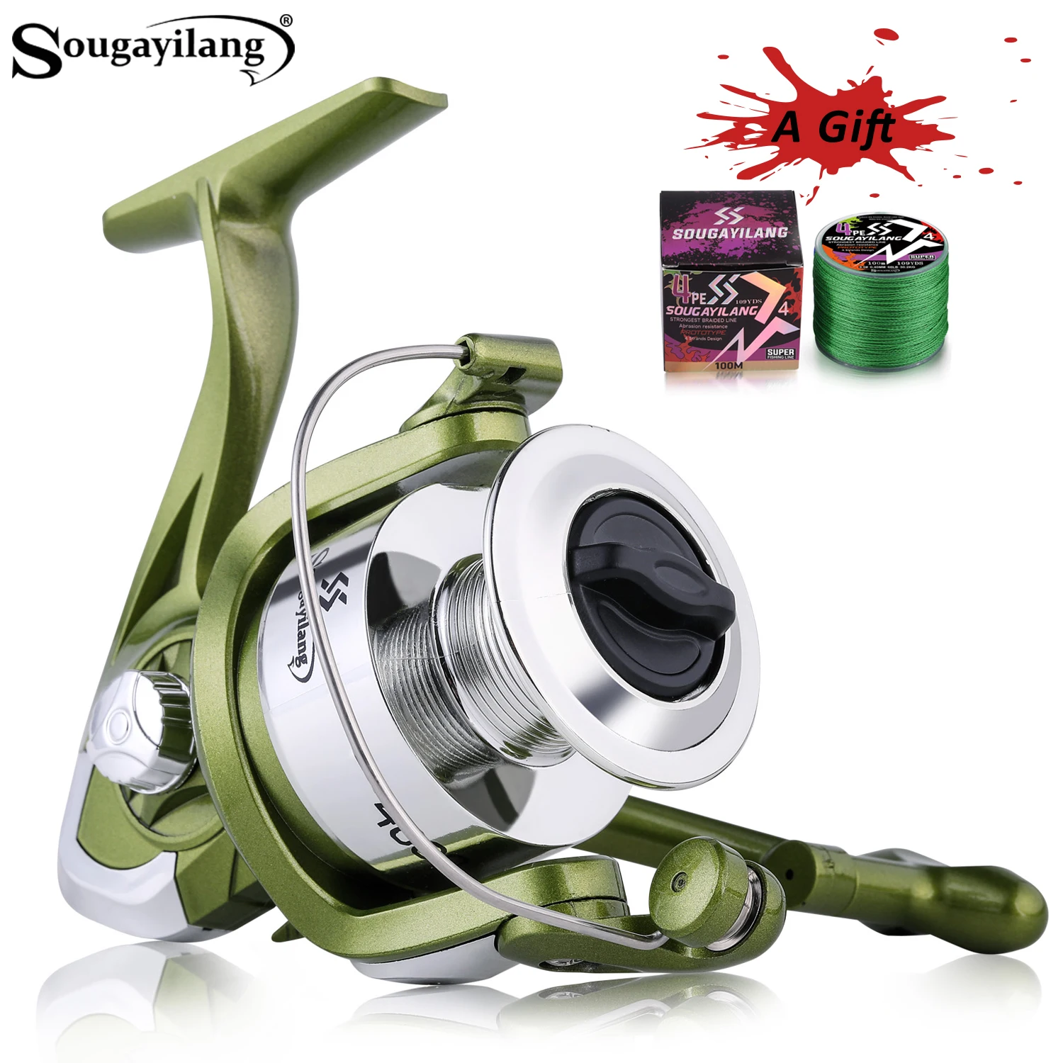 Carrete spinning Sougayilang – Recogida ambidiestra para señuelos