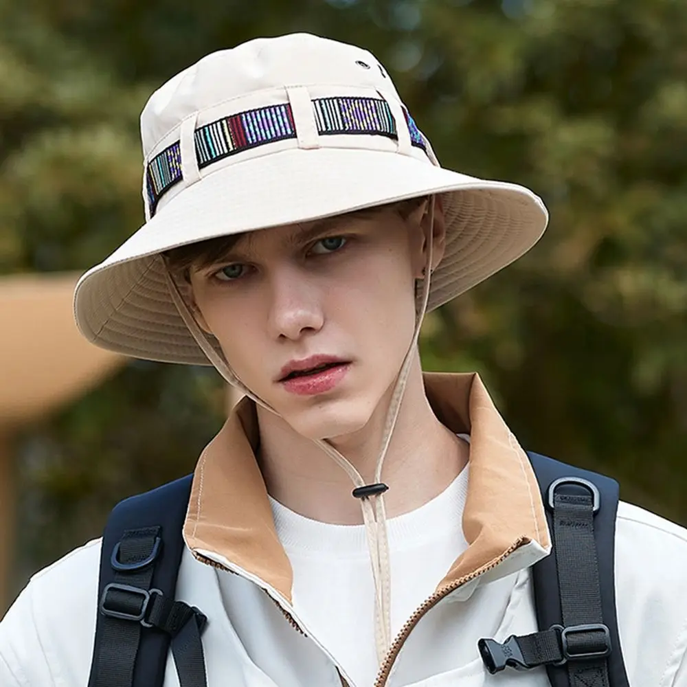 Gorro de pesca colorido Unisex, plegable, transpirable, étnico, Panamá, pareja - imagen 3