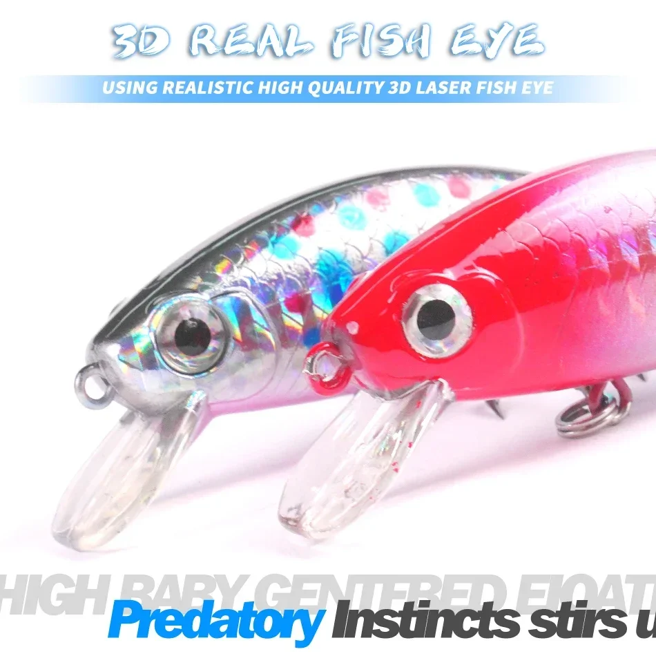 MOOKZZ-señuelo de pesca flotante Minnow, 50MM/75MM, 6,5G/11G, novedad - imagen 3