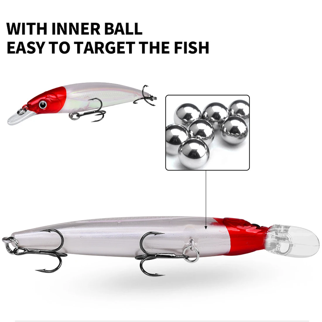 Señuelo hundido FishTrip Minnow 11cm para lubina y trucha - imagen 4