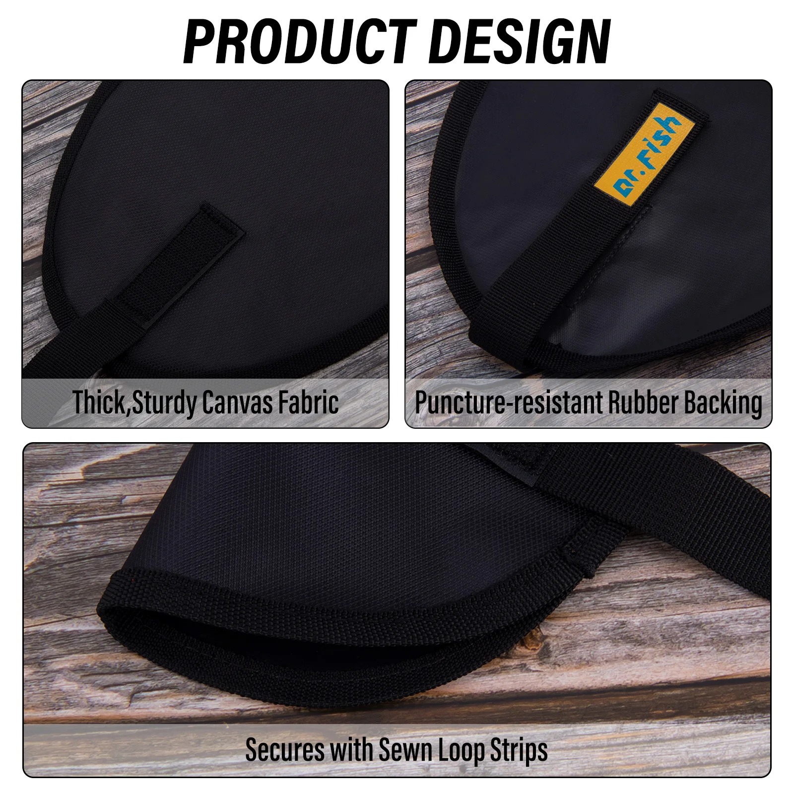 Protector de señuelo de pesca de nailon con parche mágico, cubierta segura, almacenamiento de cebo para Crankbaits, Spinnerbaits, plantillas, organizador de aparejos, 3 uds. - imagen 5