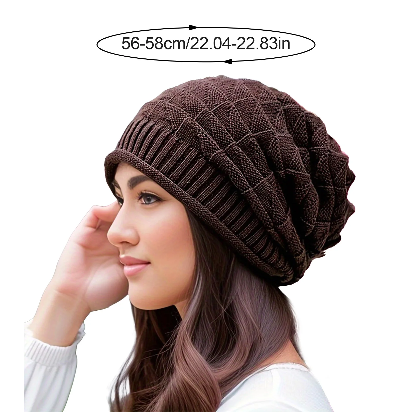 Gorro cálido de invierno para hombres y mujeres, gorro apilado de punto a prueba de viento para exteriores, gorro cálido para ciclismo, senderismo, montar, gorros de moda - imagen 2