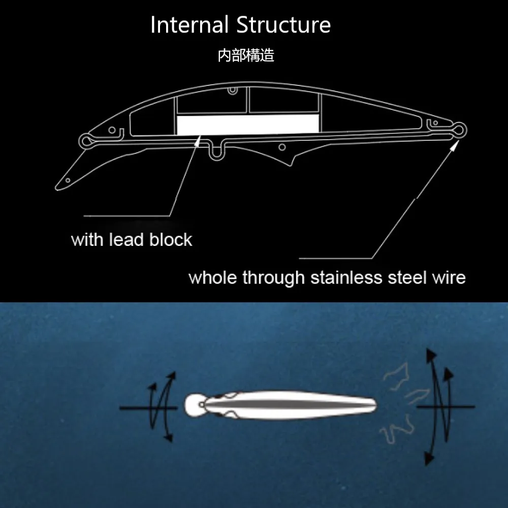 Gcontrol 95 Minnow hundimiento pesca GT señuelo Artificial atún Leurre Pescar G control 95 Jerkbaits de pececillo pesado pesca en alta mar - imagen 3