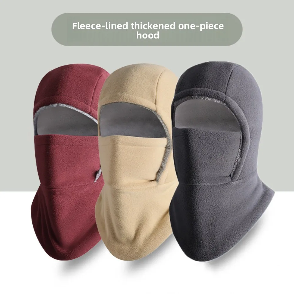 Pasamontañas con protección para el cuello, gorro de ciclismo a prueba de frío, gorro cálido de lana, máscara térmica a prueba de viento para esquí, gorra a prueba de viento para deportes al aire libre - imagen 2