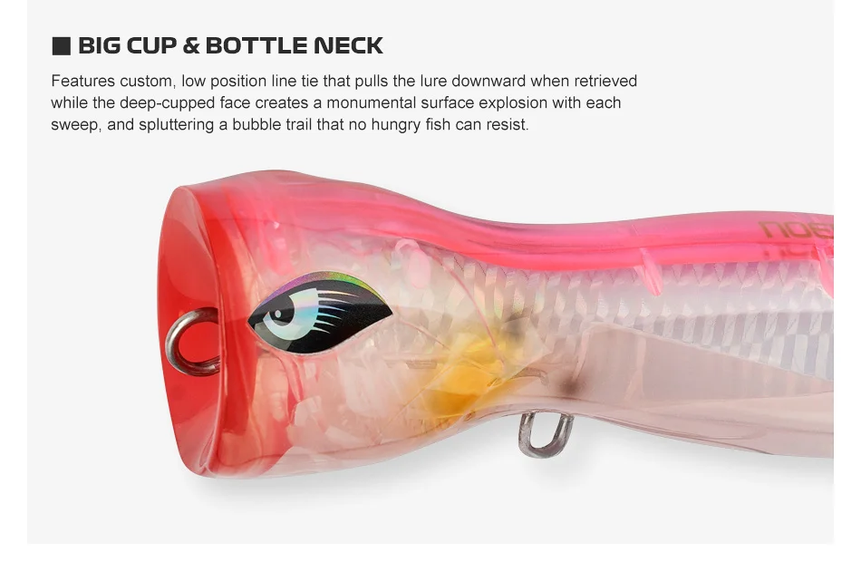 Experimente la mejor herramienta de pesca con el diseño de cuello grande de taza y botella