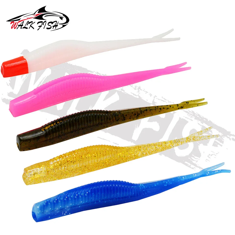 WALK FISH-señuelo de pesca de gusano Wobbler, 5 piezas, 12cm, 7g, Swimbaits, aparejos de pesca, cebos blandos, lubina, carpa, cebo de goma Artificial - imagen 5