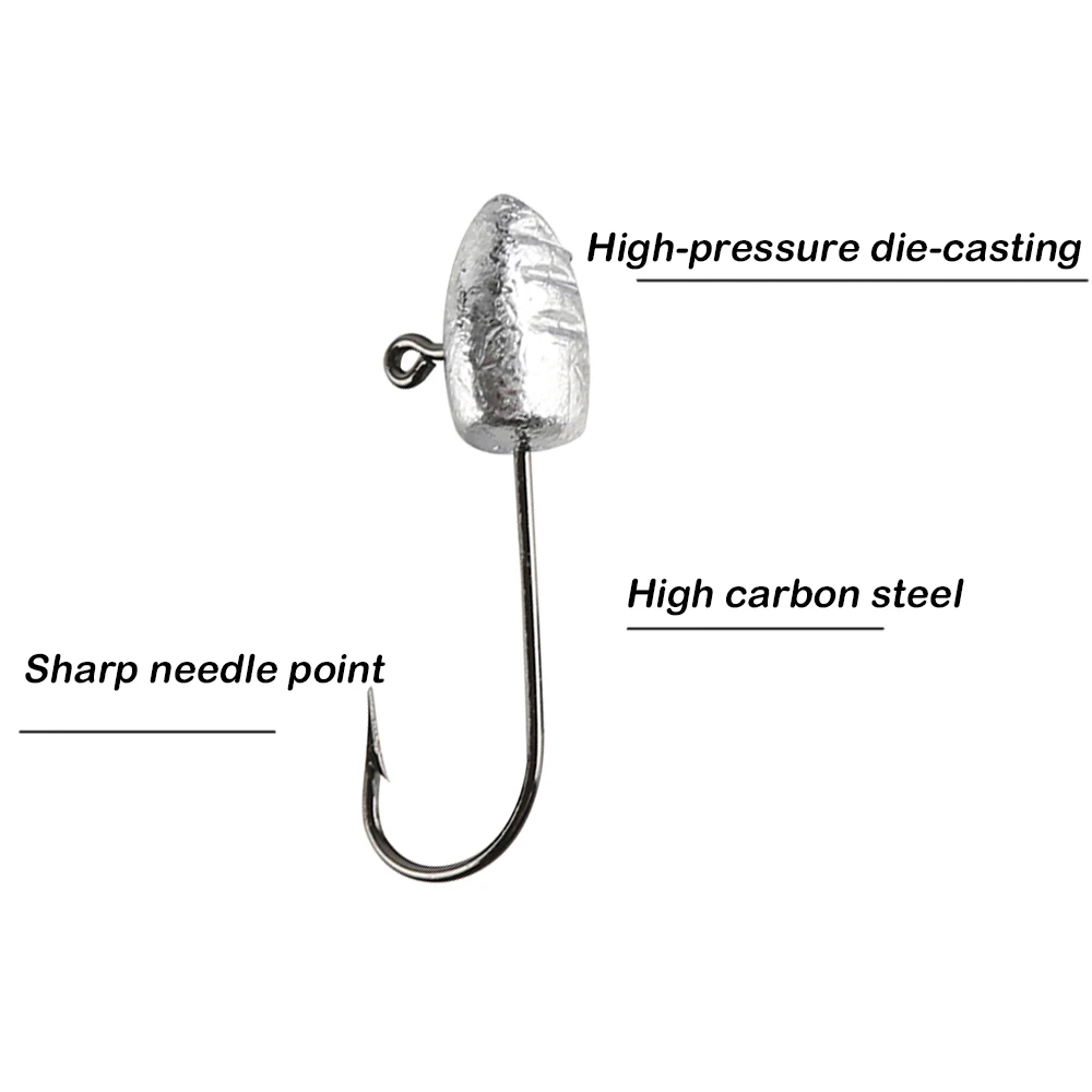 Anzuelos Jig Head 3g-5g-7g – Acero al carbono para vinilo - imagen 5