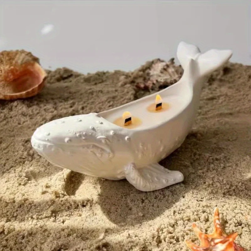 Maceta de planta suculenta de ballena grande, molde de silicona de resina, caja de almacenamiento de ballena de Animal marino, taza de vela, molde de yeso de cemento de hormigón - imagen 3