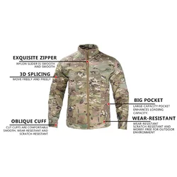 Chaqueta táctica impermeable hombre – Transpirable primavera otoño
