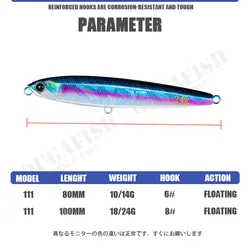 Señuelo Pencil Lure hundido – Articulado para lubina