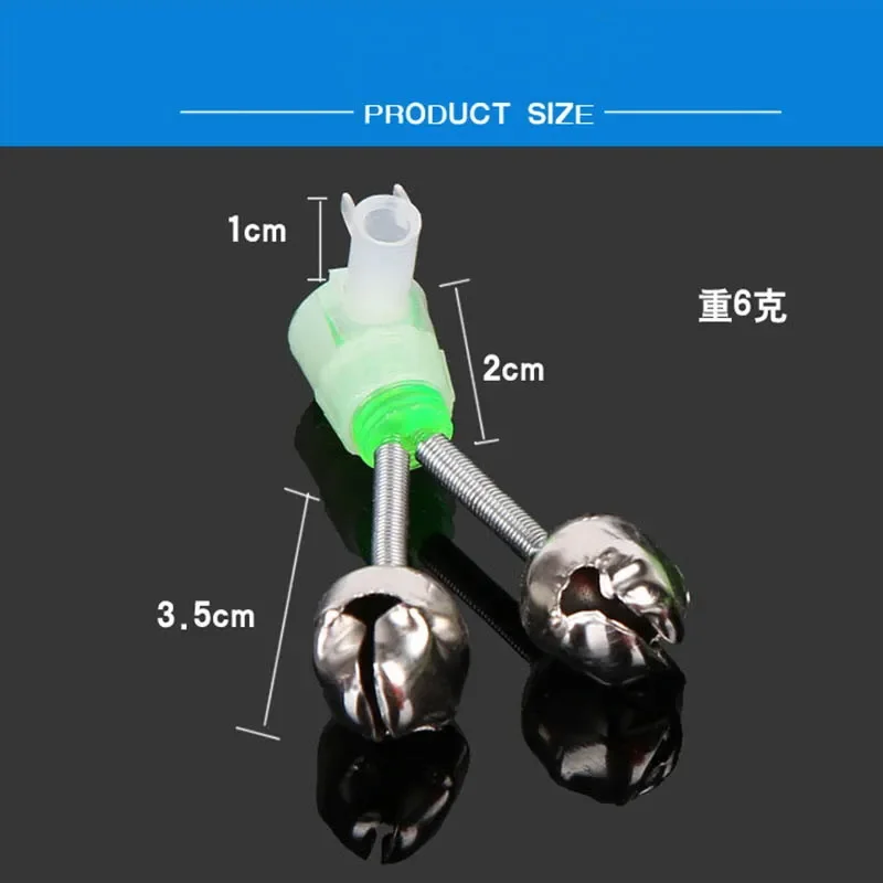 Campanas de doble espiral de 5 unids/set, alarmas de mordedura de pesca de carpa nocturna al aire libre, pinzas de punta de caña, accesorios de herramientas - imagen 5