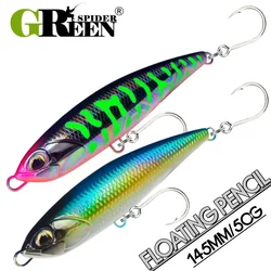 Señuelo Topwater Lápiz Greenspider – Paseante de madera para curricán