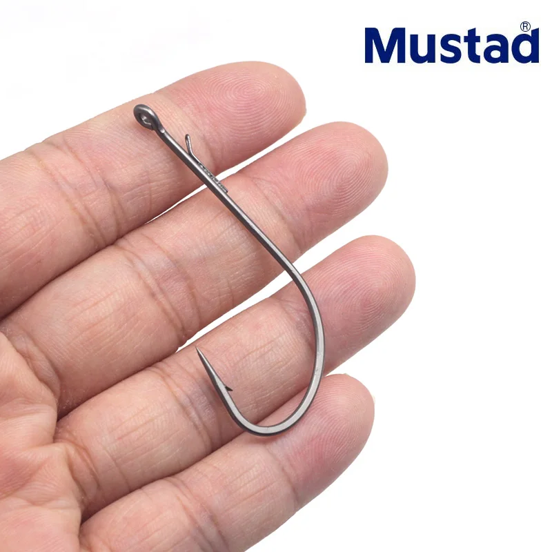 Nuevo MUSTAD AG34045-TX mango recto anzuelo de obstáculo señuelo reforzado mango recto gancho ancho Texas Caro juego de pesca gratis - imagen 3