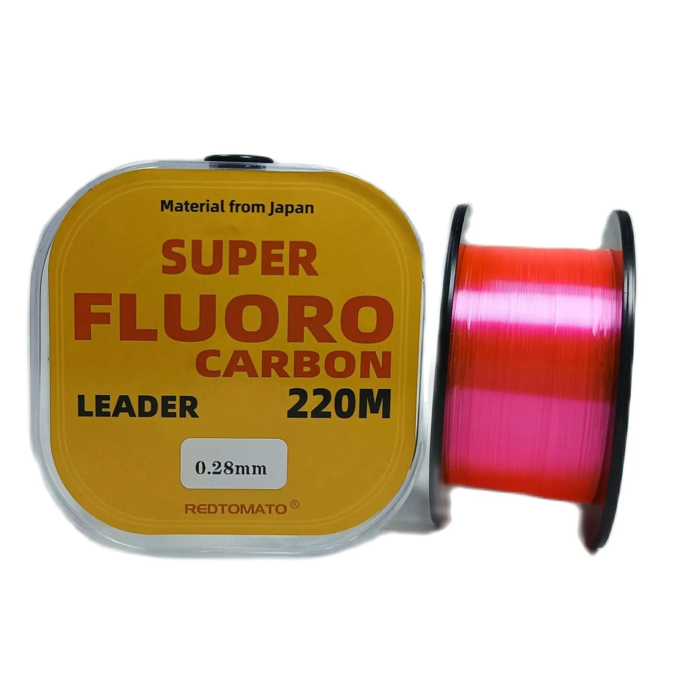 Línea de Pesca REDTOMATO recubierta de fluorocarbono 220M línea líder de fibra de carbono transparente línea de Pesca con mosca Pesca - imagen 4