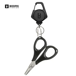 Booms Fishing S01 tijeras de pesca línea trenzada cortador de hilo tijeras de pesca con Retractor o herramientas de función de anillo dividido